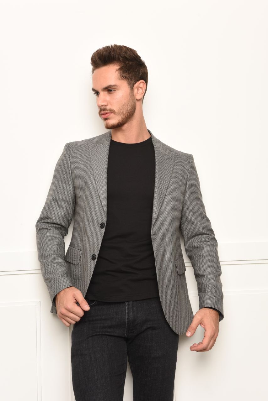 Grey pointed blazer - Blazers at Flamingo Fits