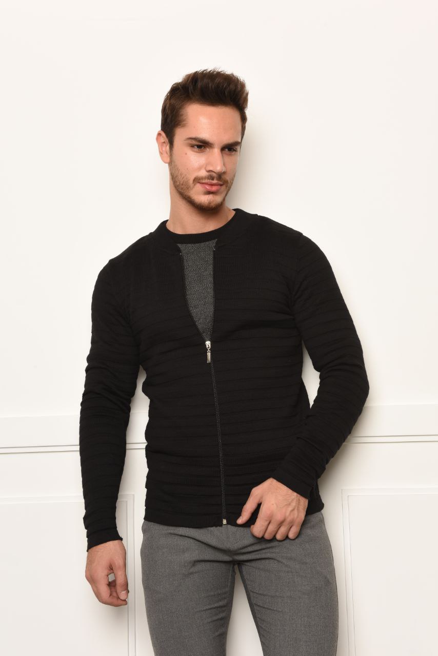 Elma knitted full zipper - OUTER WEAR at Flamingo Fits