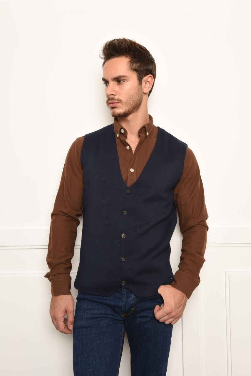 ray knitted vest - Vests at Flamingo Fits