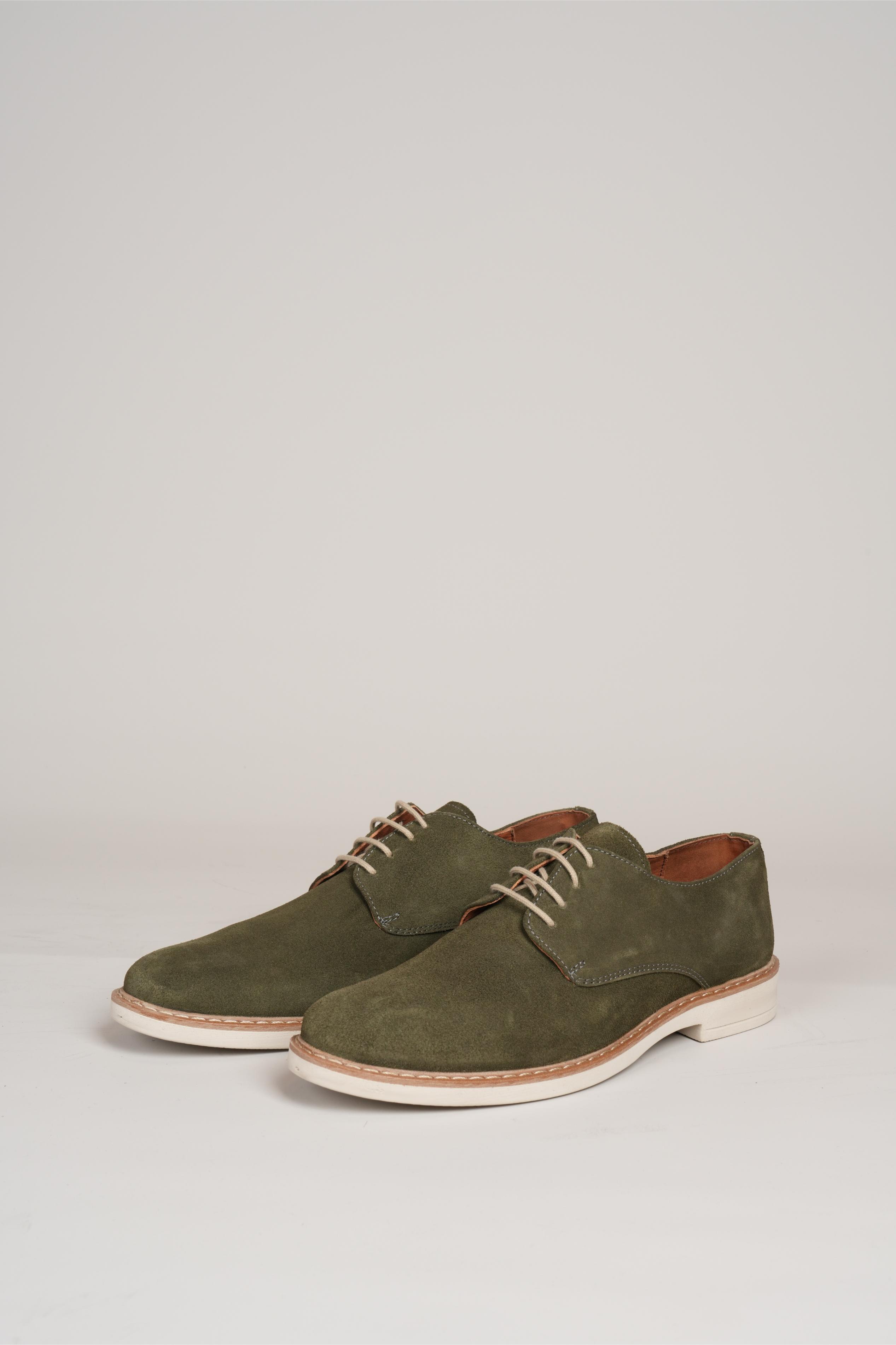 Yaku suede lightweight derby in black/havan | Flamingo Fits
