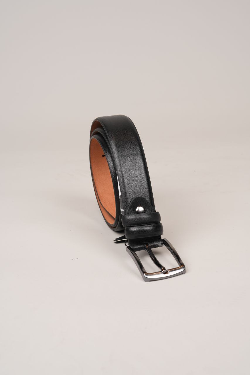 Black Classic Leather Belt