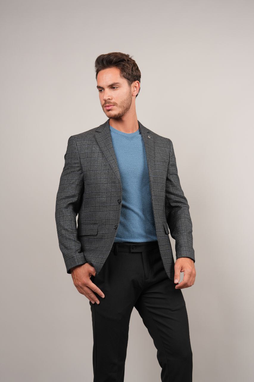 frappo tartan blazer - Blazers at Flamingo Fits