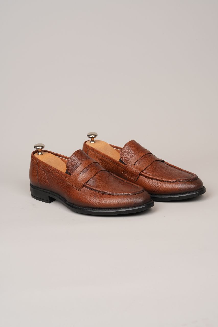 Havan marco sleeck leather penny loafer in havan | Flamingo Fits
