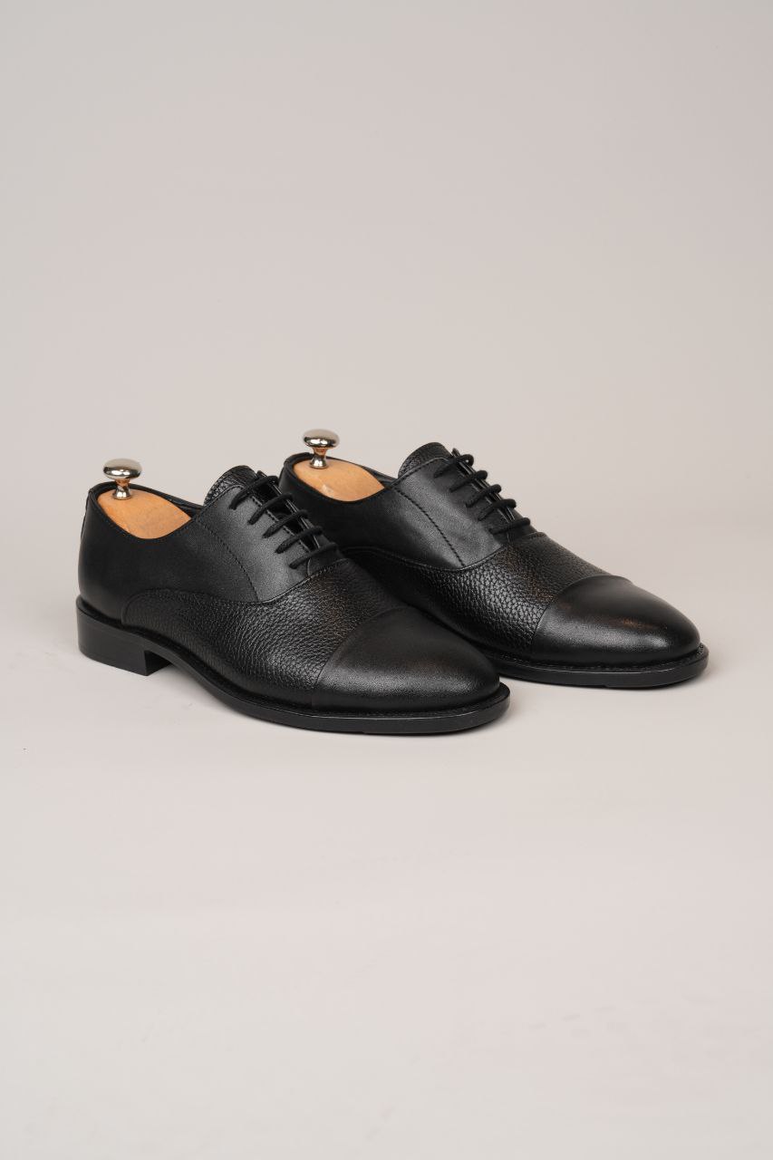 Black back classic derby shoes in black | Flamingo Fits