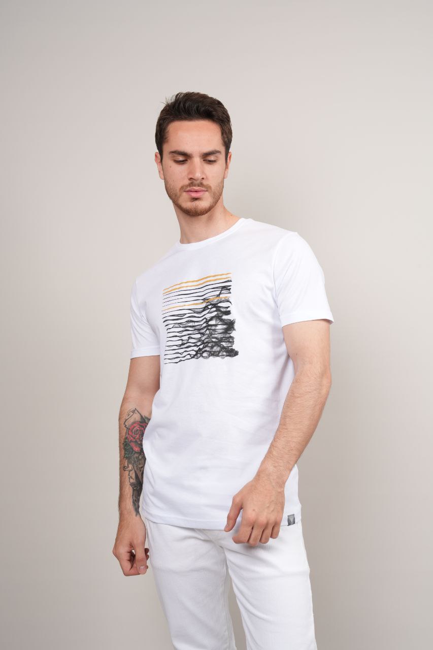 ray white smoke print cotton tshirts