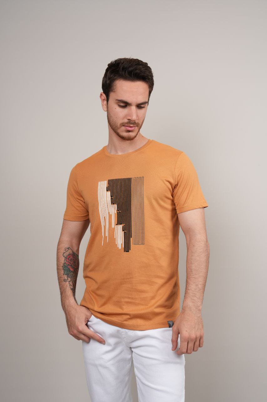ray mustard printed cotton tshirts - tshirt at Flamingo Fits