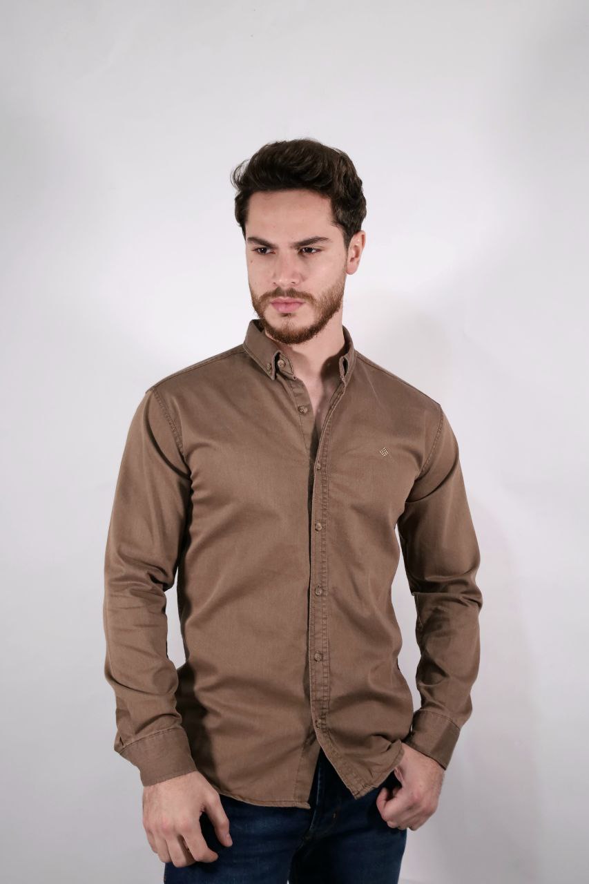 senzy brown curduroy shirt - Casual Shirts at Flamingo Fits