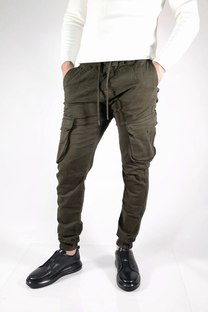 olive cargo trousers - pants at Flamingo Fits