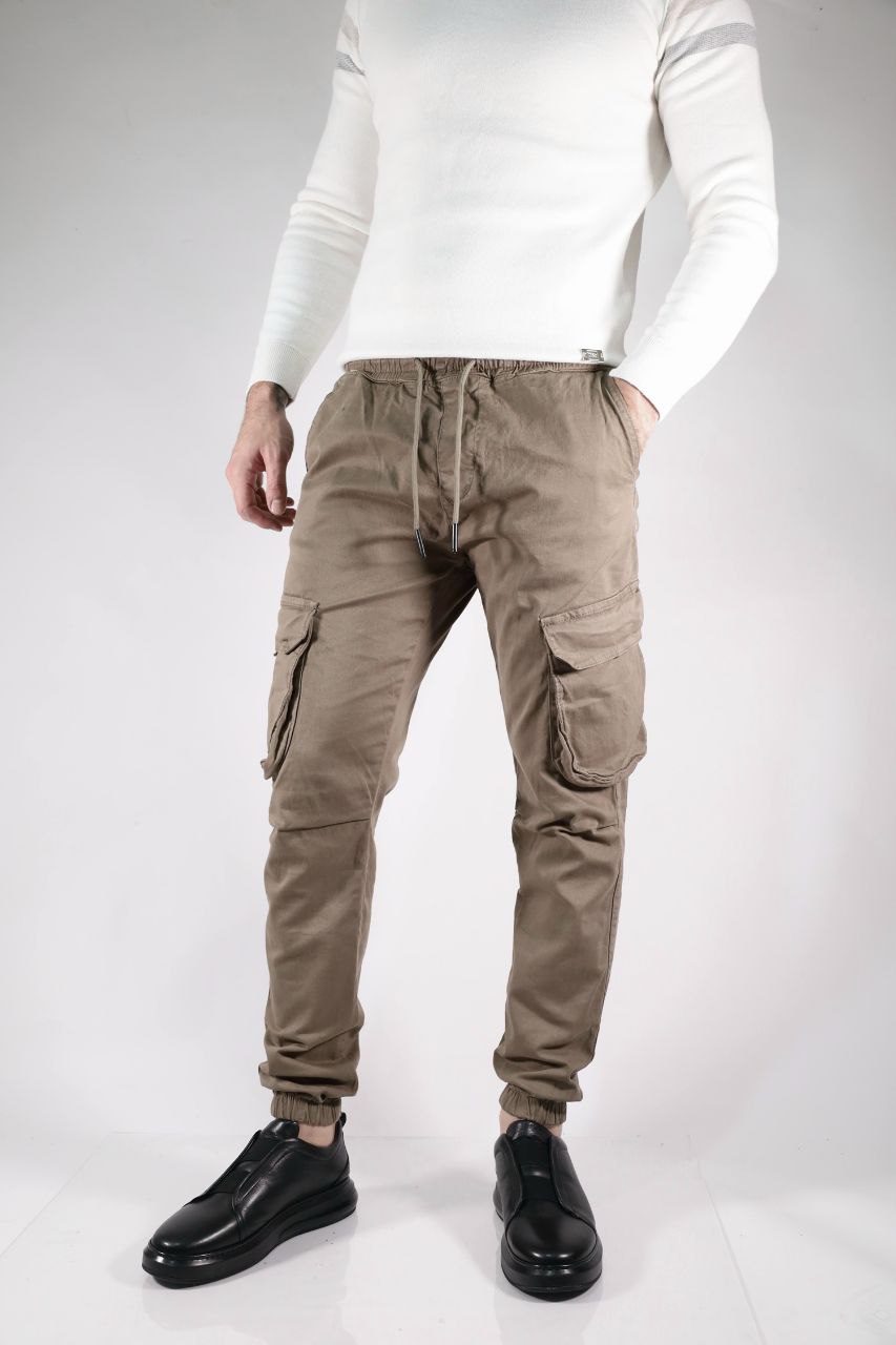 khaki cargo trousers - Men's Casual Pants at Flamingo Fits