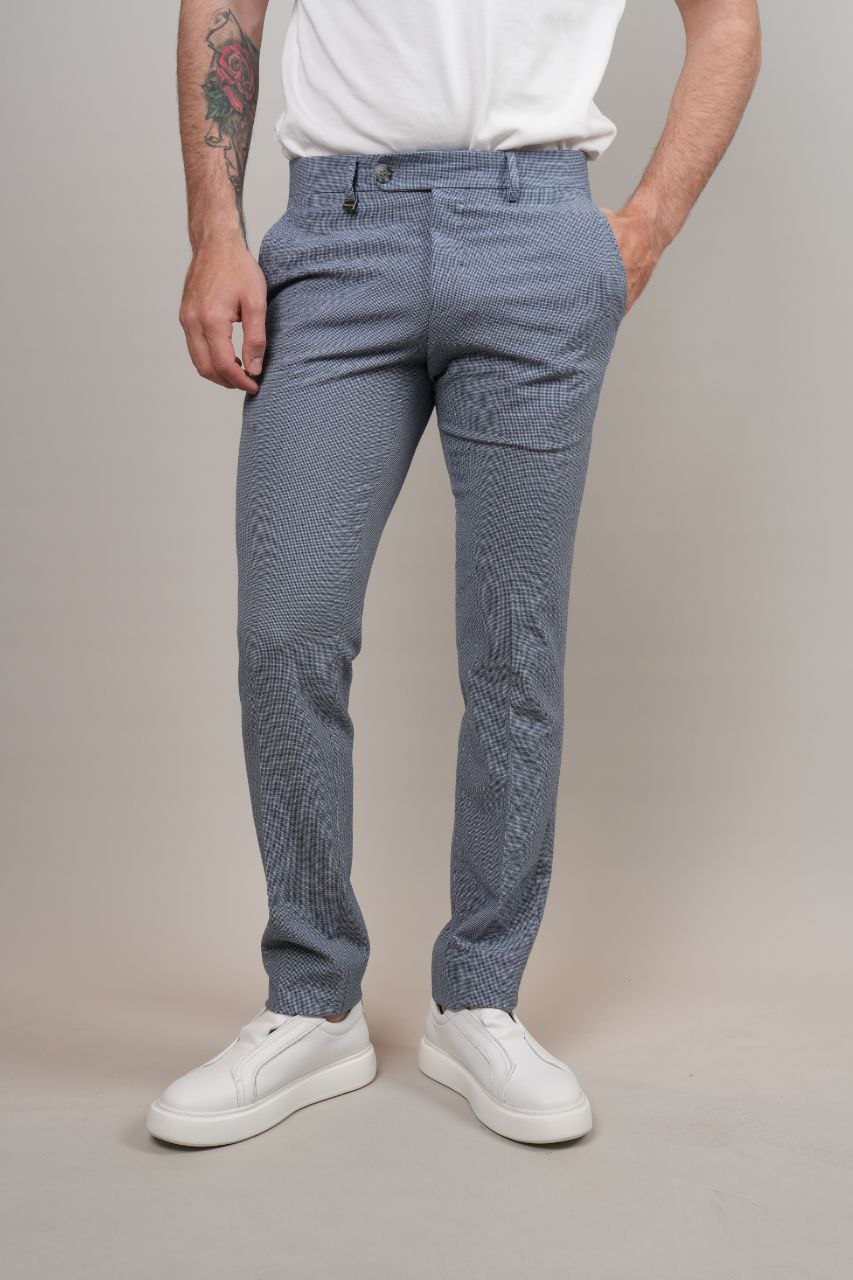 Blue bahamas goffre chino pants in blue | Flamingo Fits