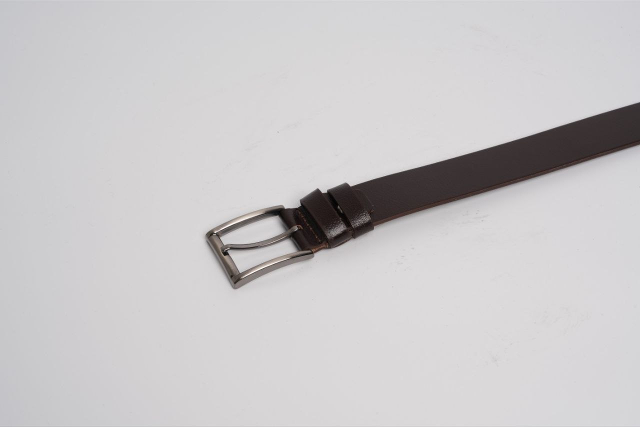 Brown 3.5 classic leather belt in brown | Flamingo Fits