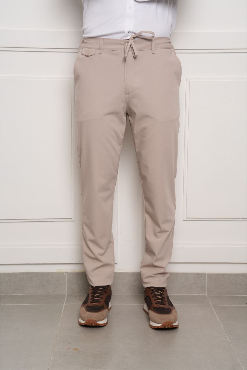 BEIGE PARACHUTE JOGGER TROUSER
