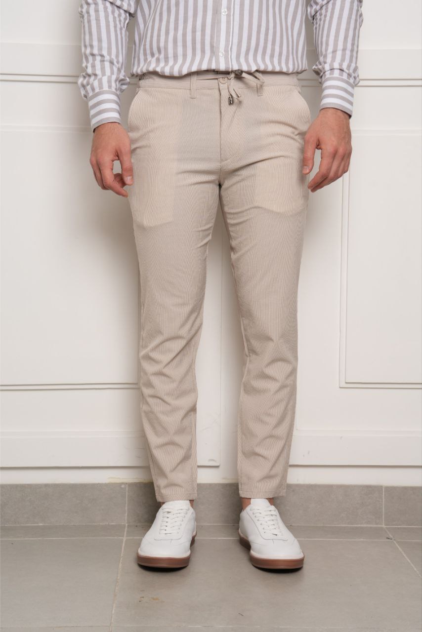 Beige colwood jogger trouser in beij | Flamingo Fits
