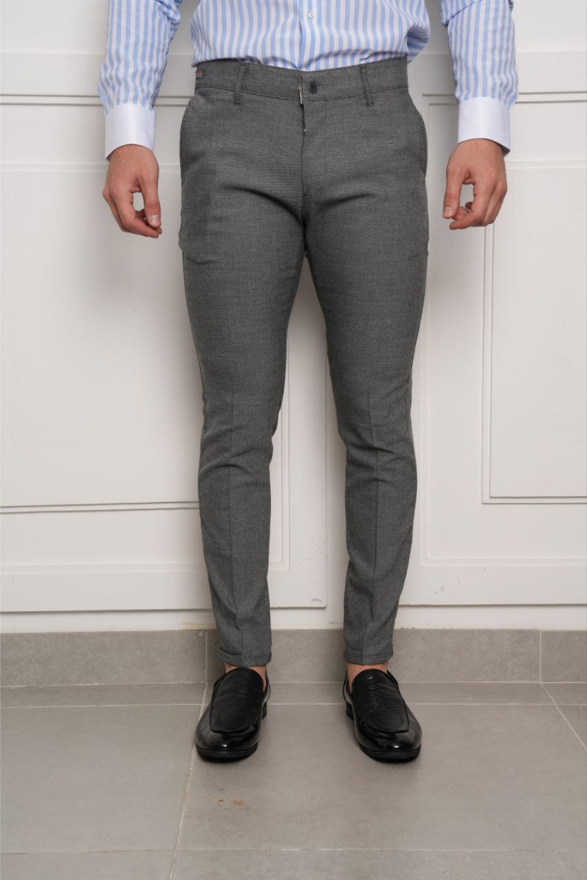 grey rena casual chino pan - Men's Casual Pants at Flamingo Fits