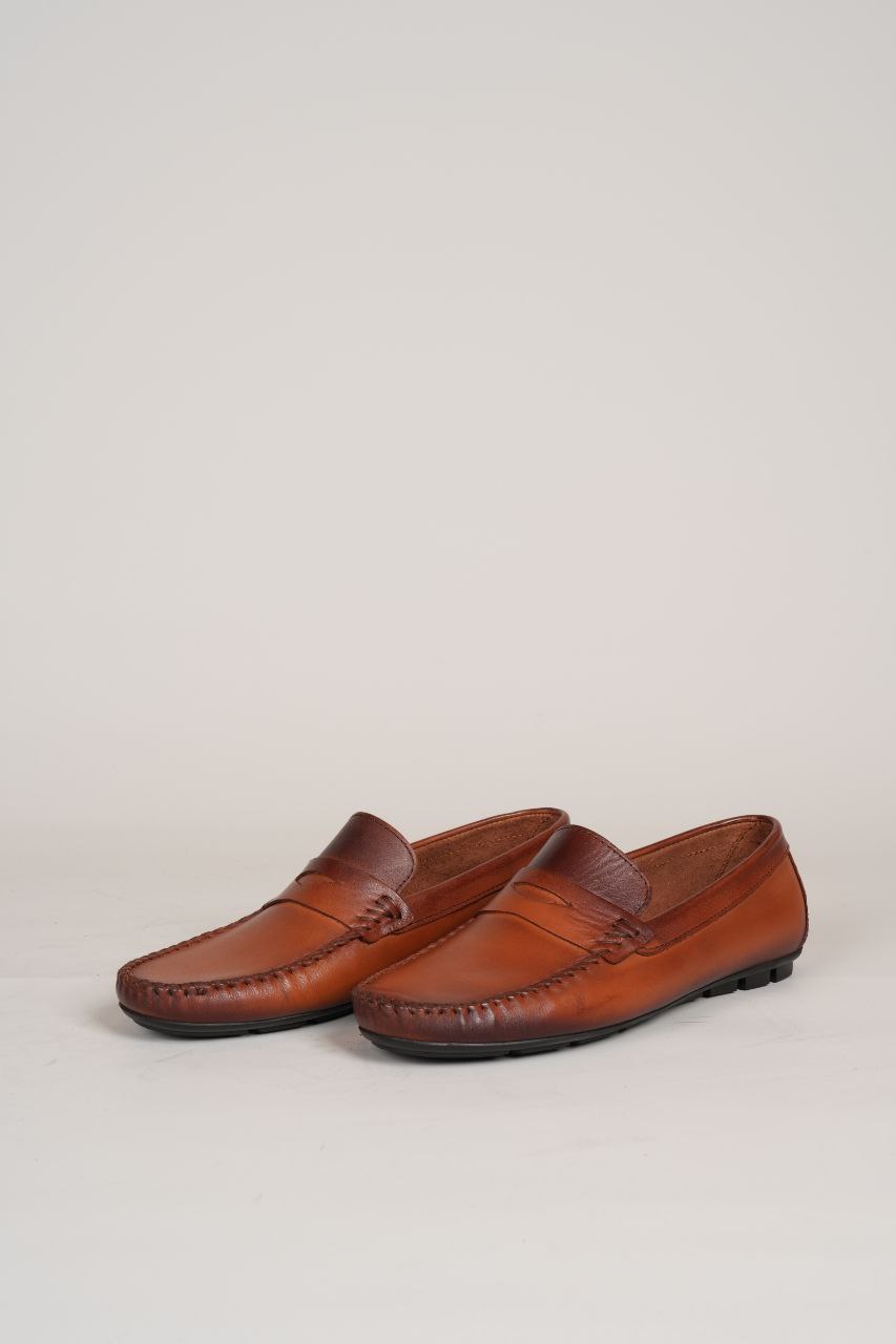 Havan leather penny loafer in havan | Flamingo Fits