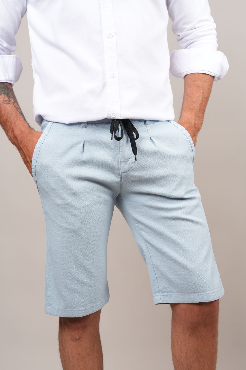 Blue mega short trouser in blue | Flamingo Fits