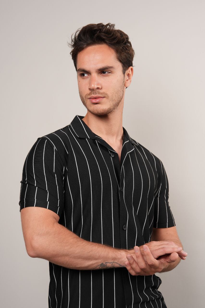BLACK BOGLER STRIPED SHORT SLEEVE SHIRT