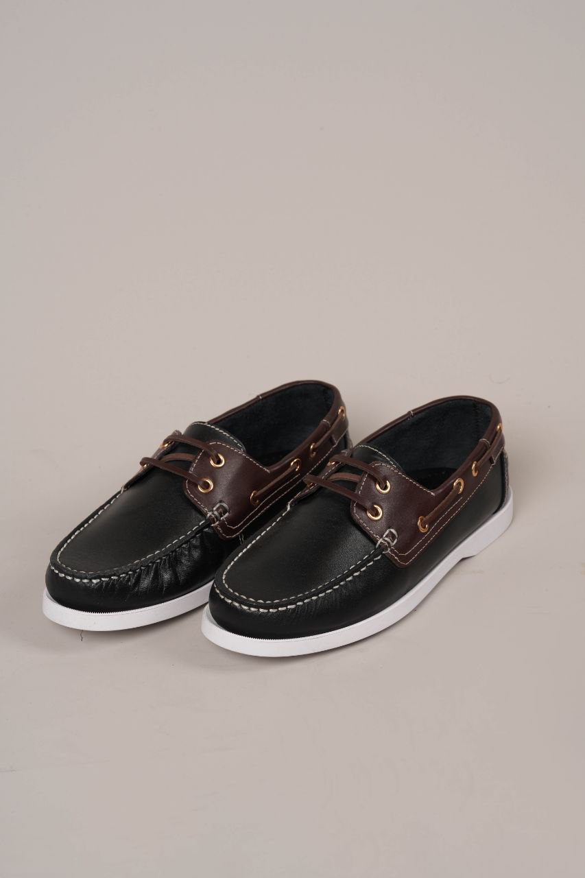 BLACK LEATHER SEBAGO SMAR CASUAL SHOES