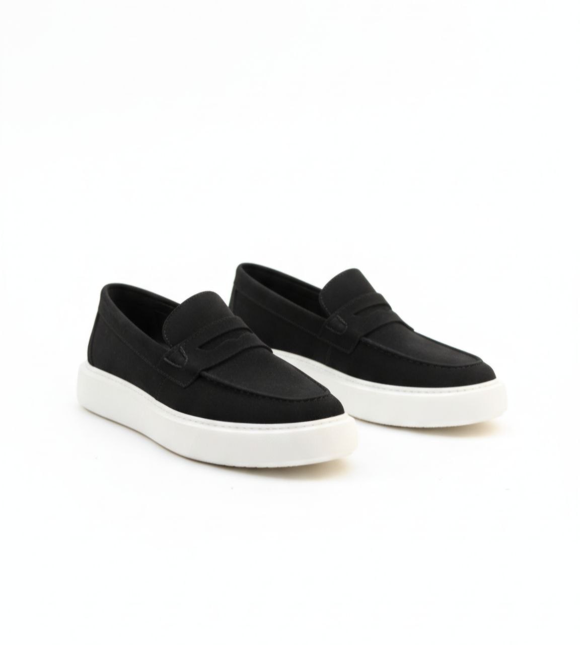Black pearl penny loafer in black | Flamingo Fits