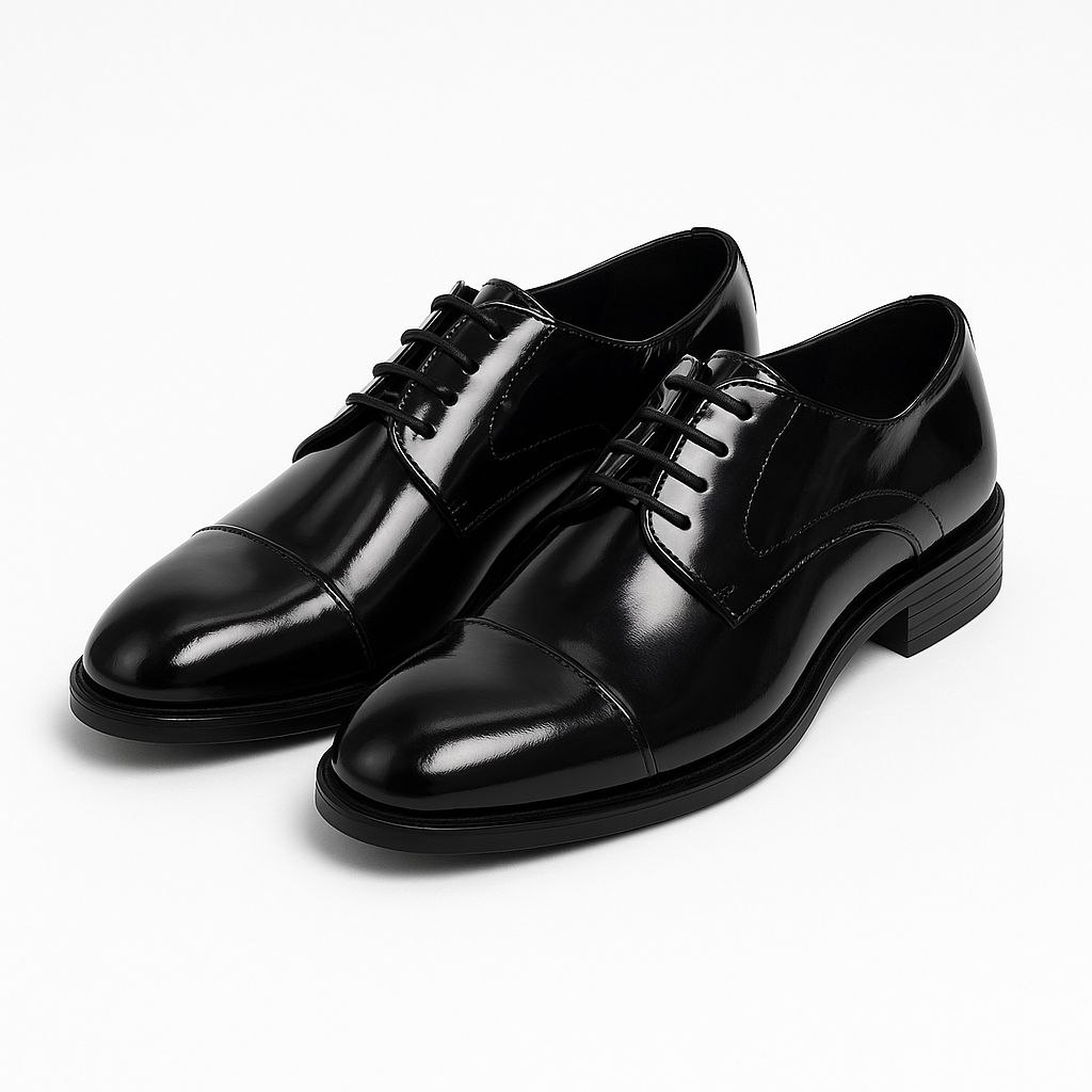 Black glossy marc oxford shoes in black glossy | Flamingo Fits