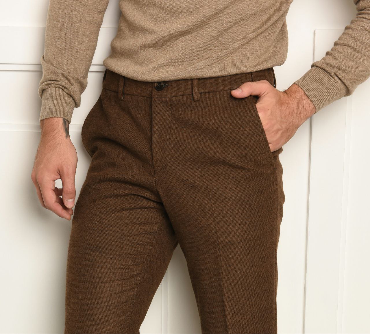 Havan Seersuker Trouser Pant - pants at Flamingo Fits