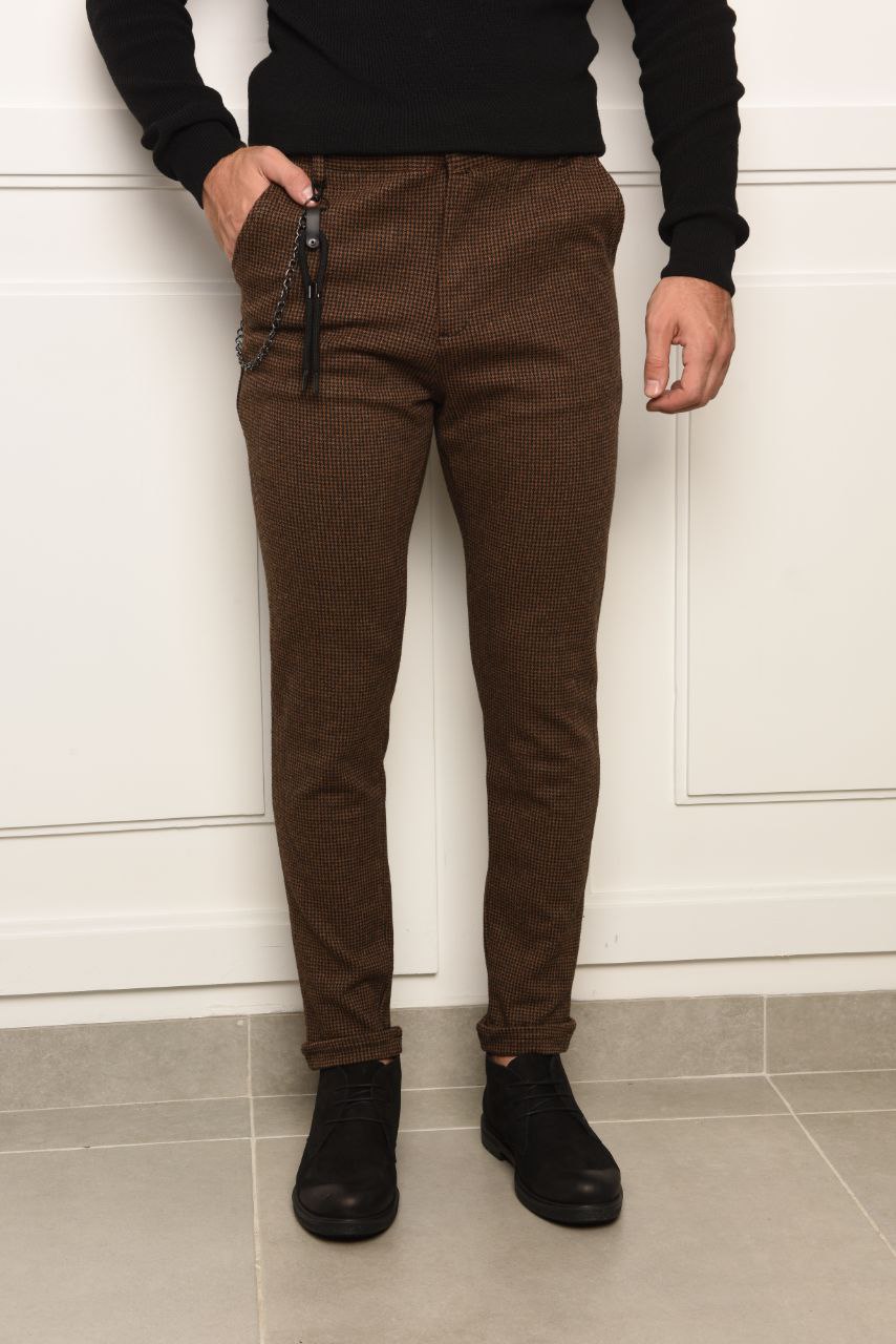 Brown Lycra Fachion Pant - pants at Flamingo Fits