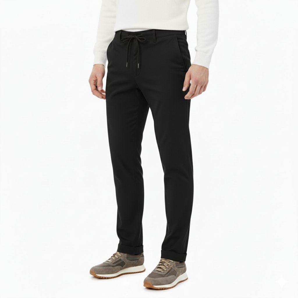 Black regular jogger trouser in black | Flamingo Fits