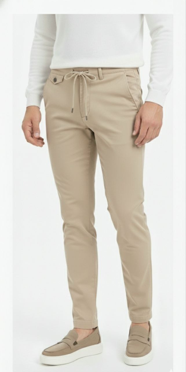 Beige pawlo jogger trouser in beij | Flamingo Fits