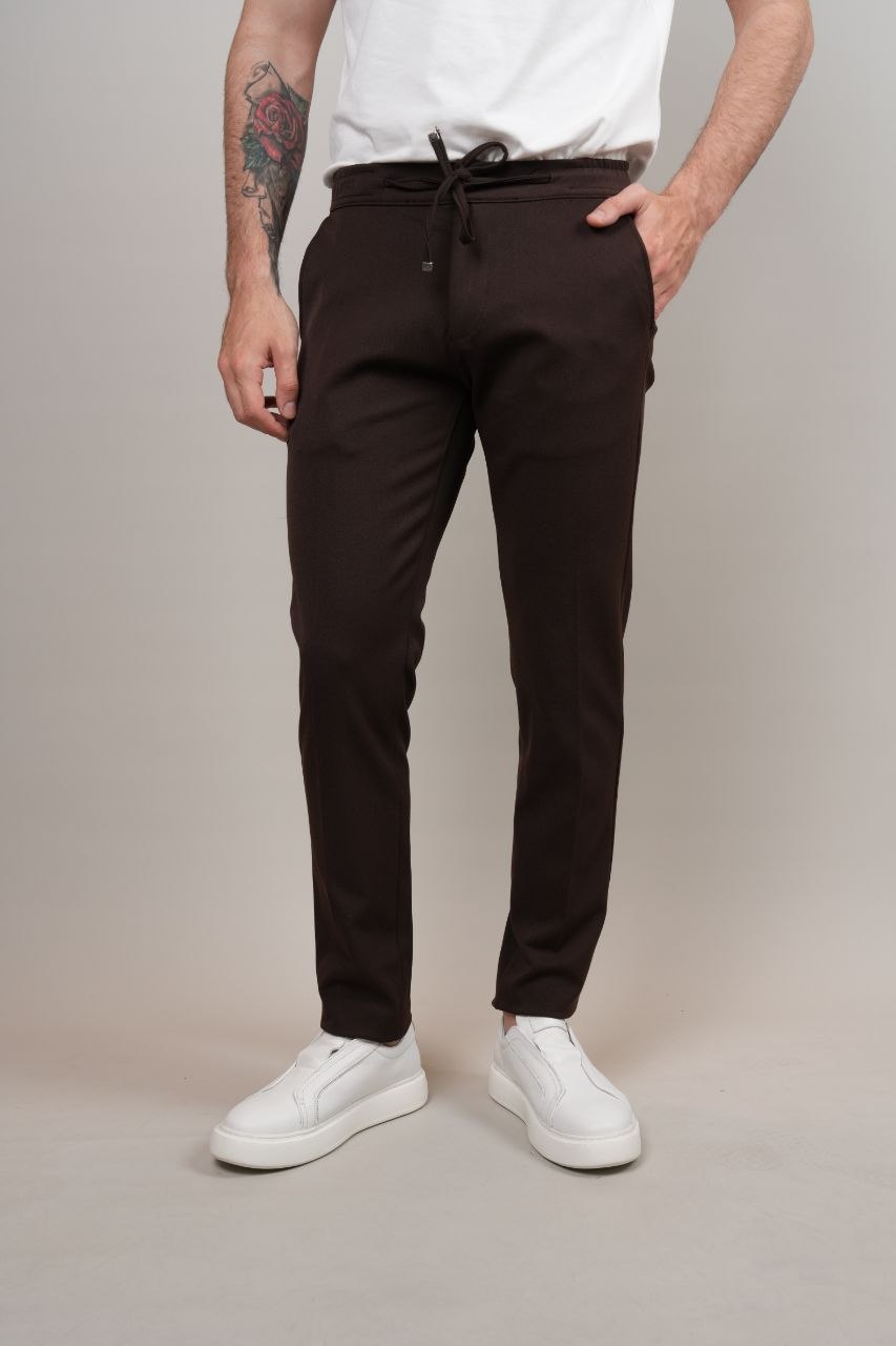 Brown rena jogger trouser in brown | Flamingo Fits