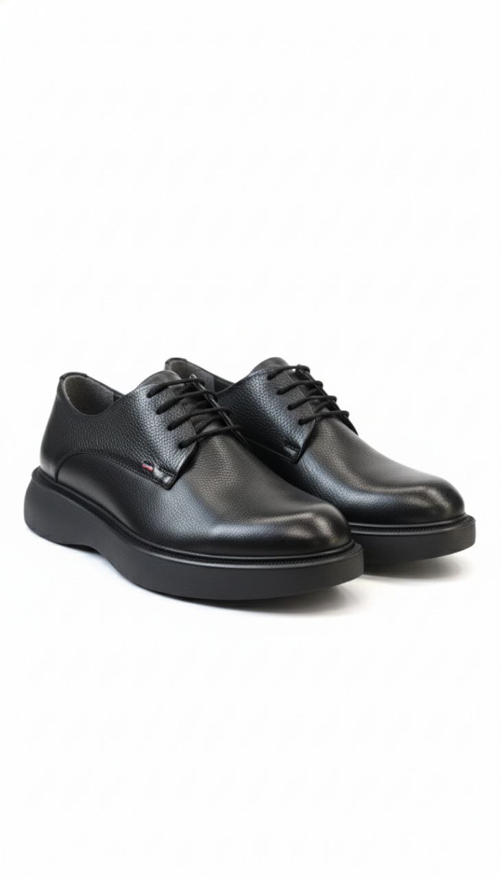 Black refined comfort shoes in black | Flamingo Fits