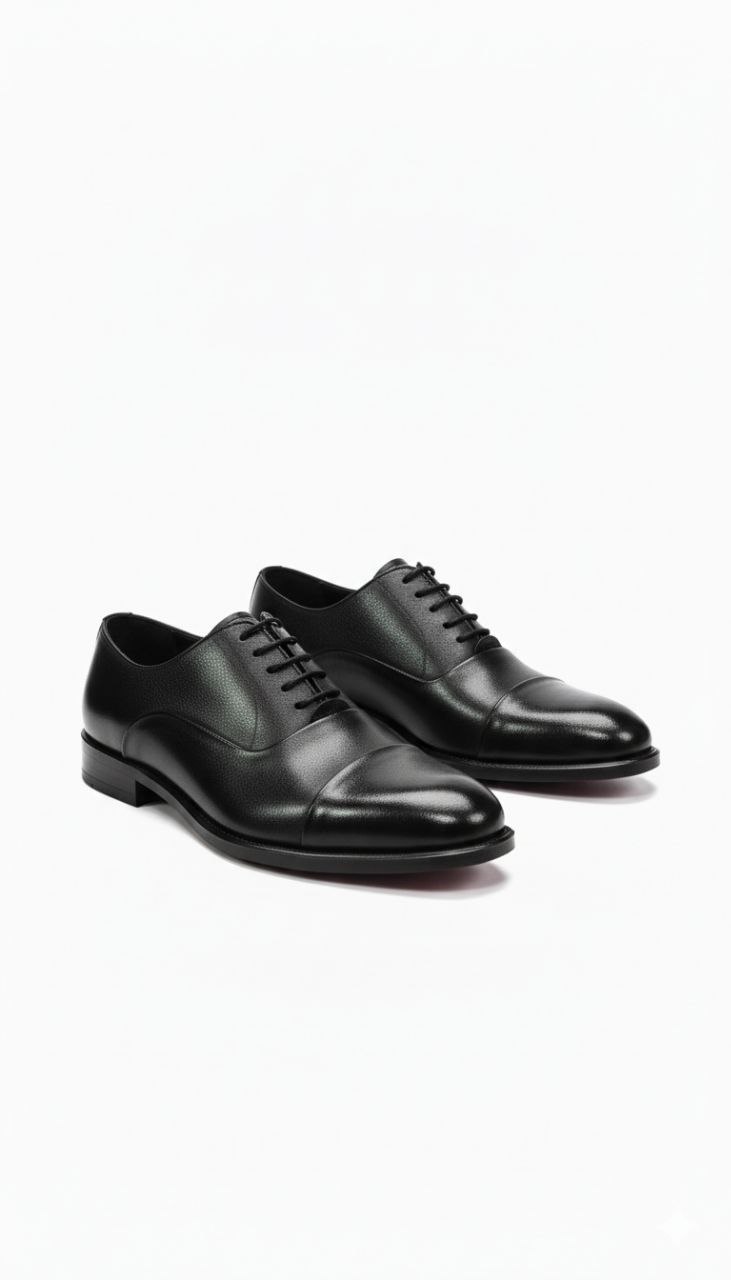 Black imperial oxford classic shoes in black | Flamingo Fits