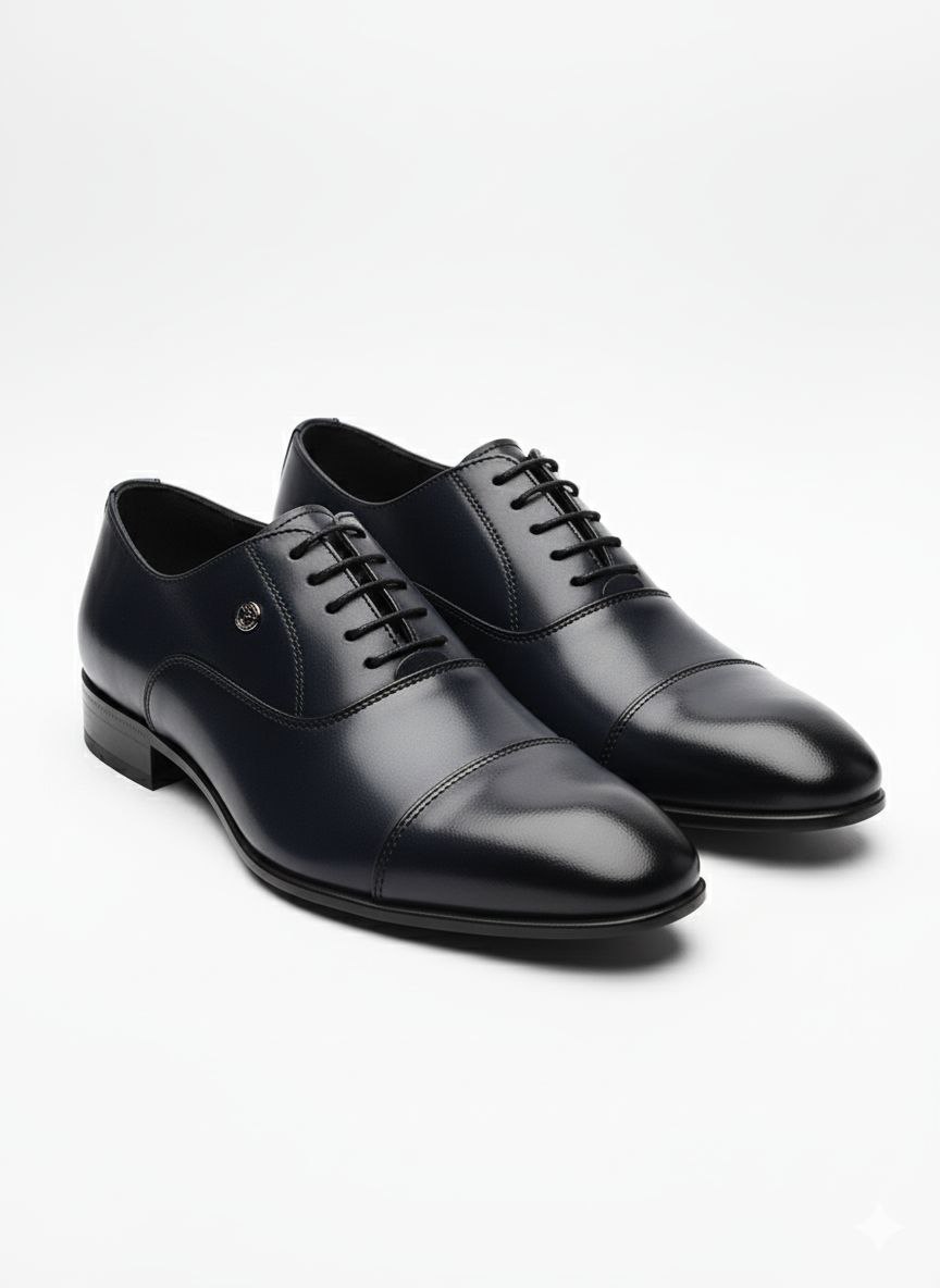Executive Navy Oxford Shoes