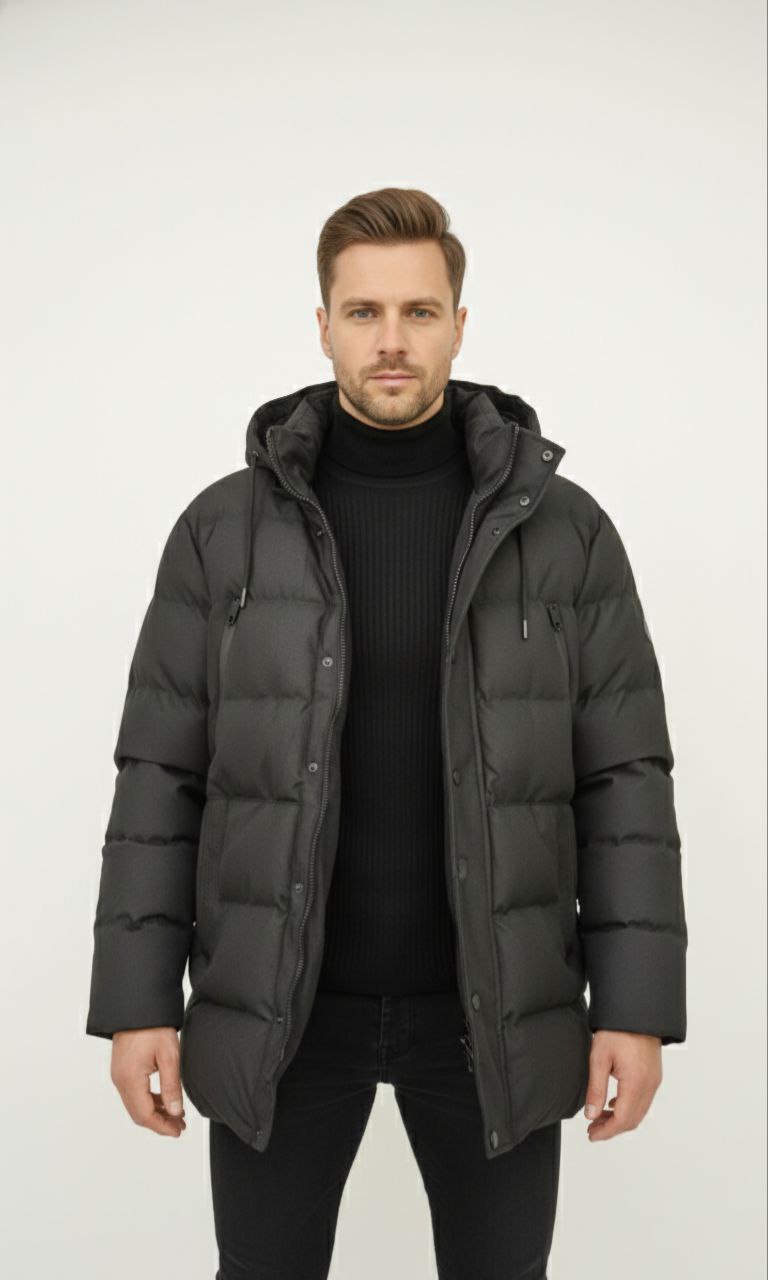 Black arctic shadow parka jacket in black | Flamingo Fits
