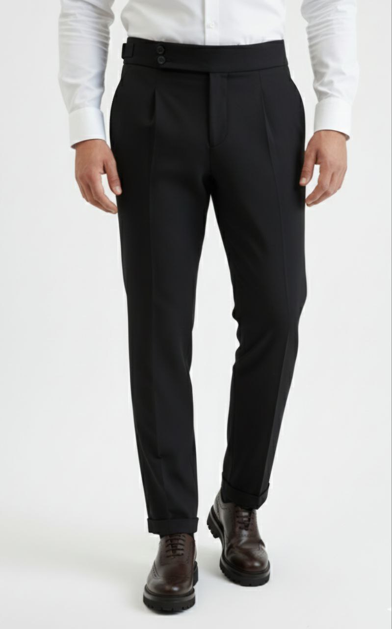 Black limited eddition formal trouser in black | Flamingo Fits