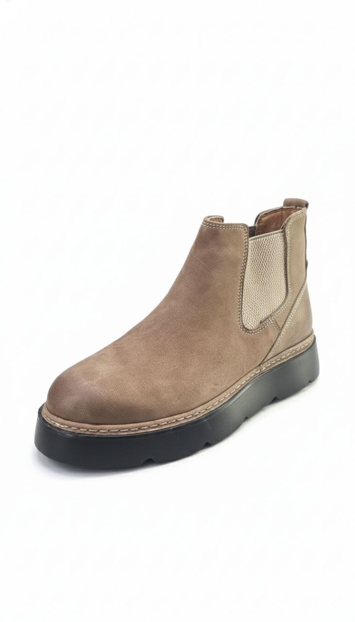 Beige casual chelsea boot in beij | Flamingo Fits