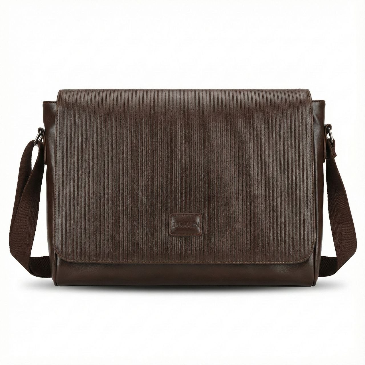 Brown cross body messenger bag in brown | Flamingo Fits