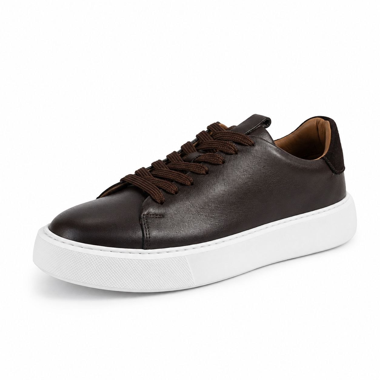 Brown heirloom leather sneakers in brown | Flamingo Fits