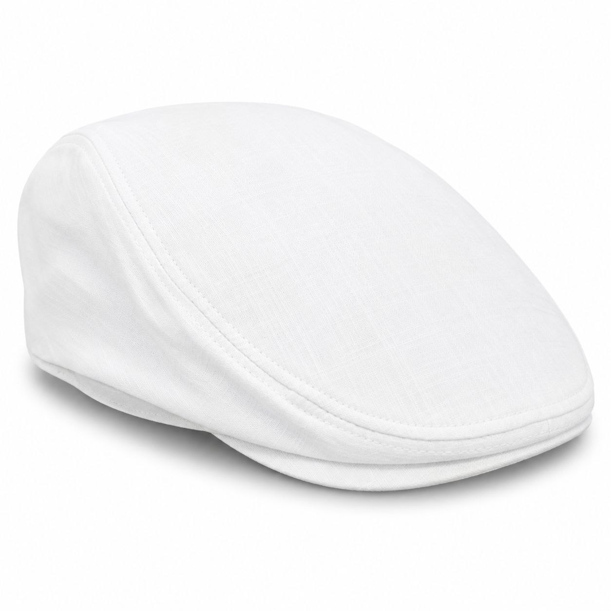 White plaine flat cap in white | Flamingo Fits