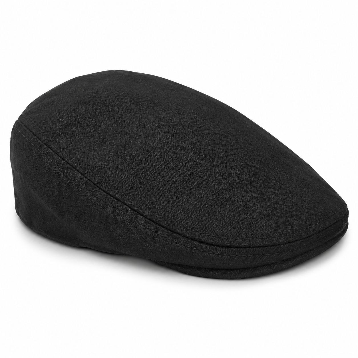 Black plain flat cap in black | Flamingo Fits
