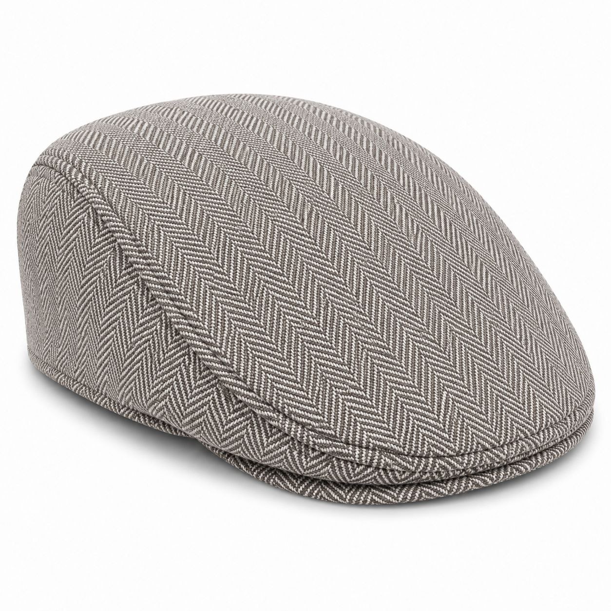 Brown herringbone flat cap in brown | Flamingo Fits