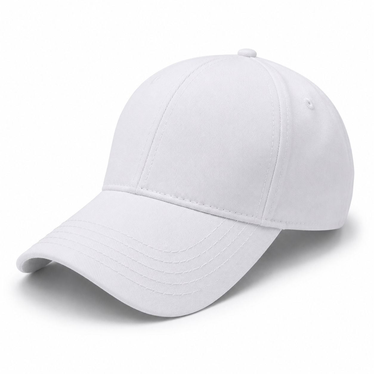 White twill baseball cap in white | Flamingo Fits