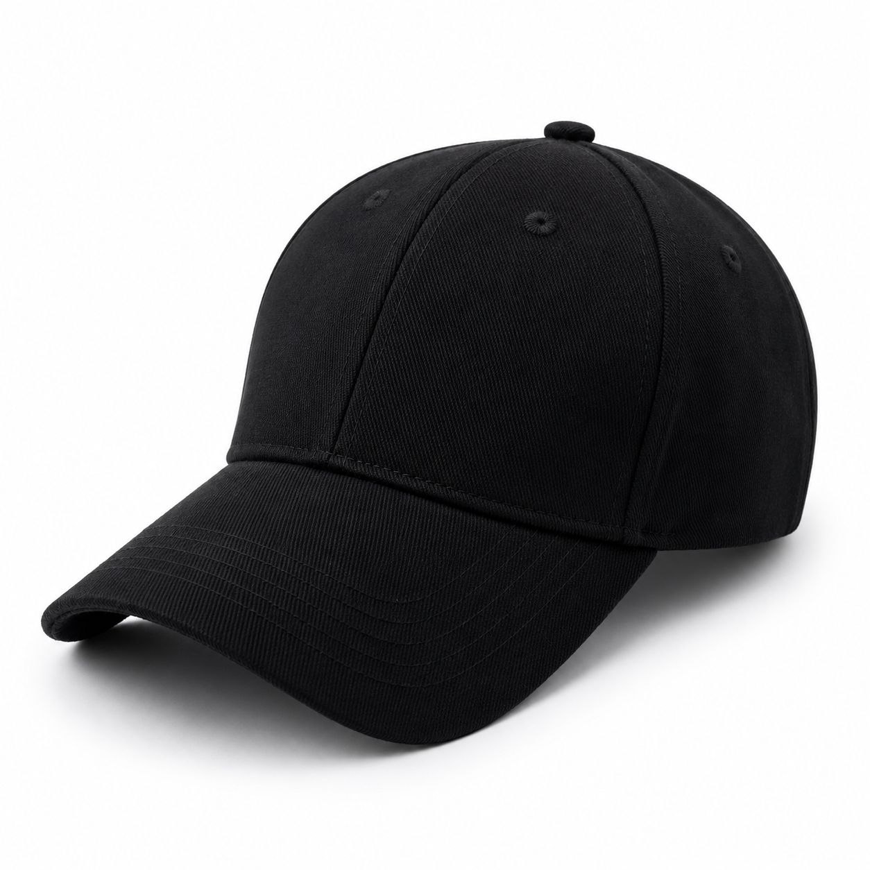 Black twill baseball cap in black | Flamingo Fits