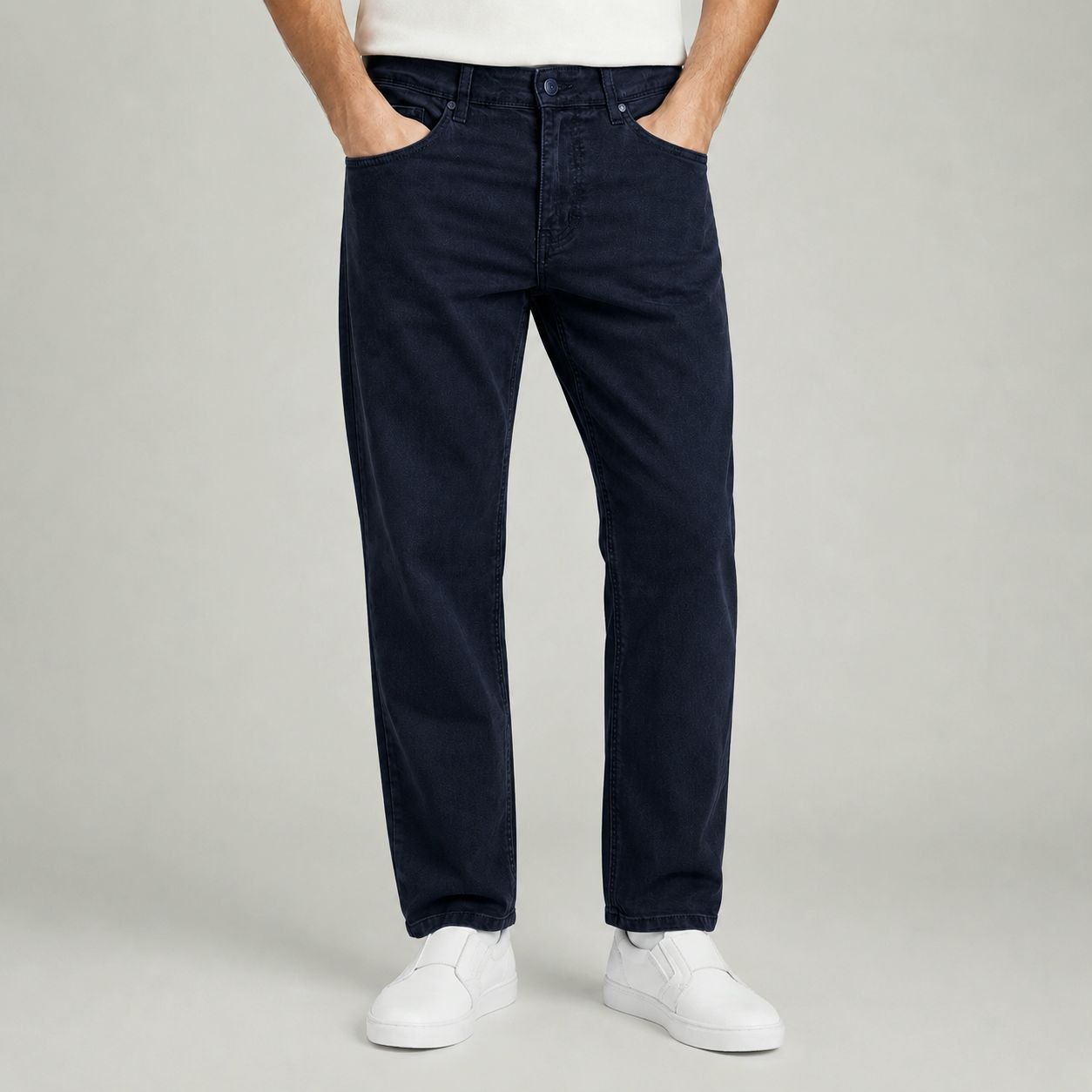 Navy regular five pockets in navy | Flamingo Fits
