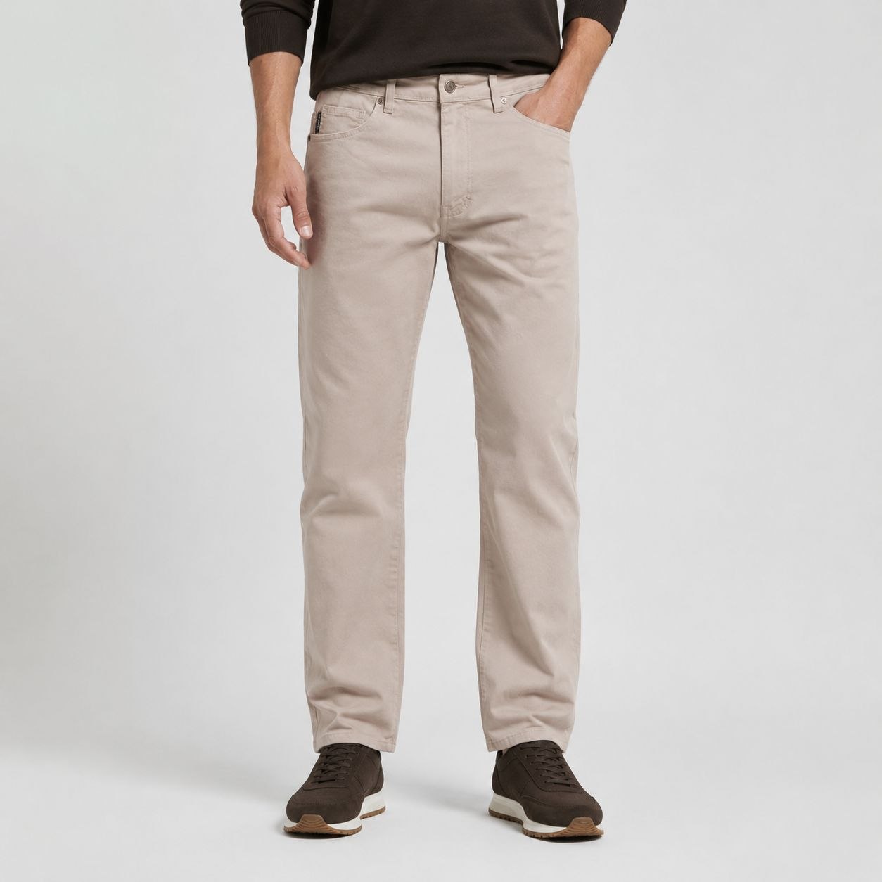 Camel regular five pockets in camel | Flamingo Fits