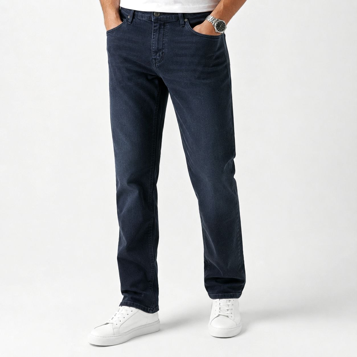 Saho regular jeans in dark navy | Flamingo Fits