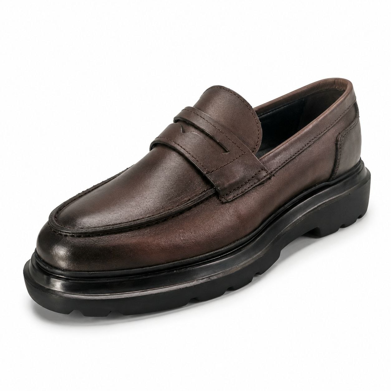 Brown terrain penny loafer in brown | Flamingo Fits