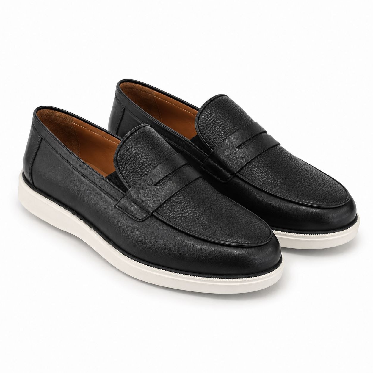 Black nero elite leather loafer in black | Flamingo Fits
