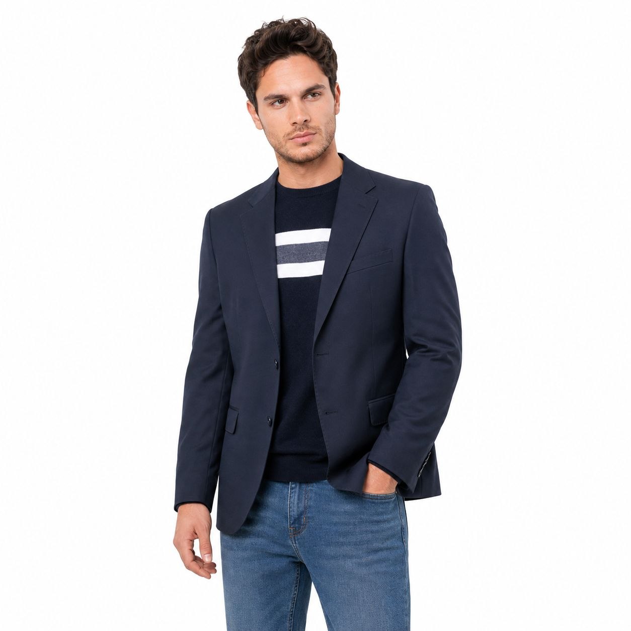 Navy ventero blazer in navy | Flamingo Fits