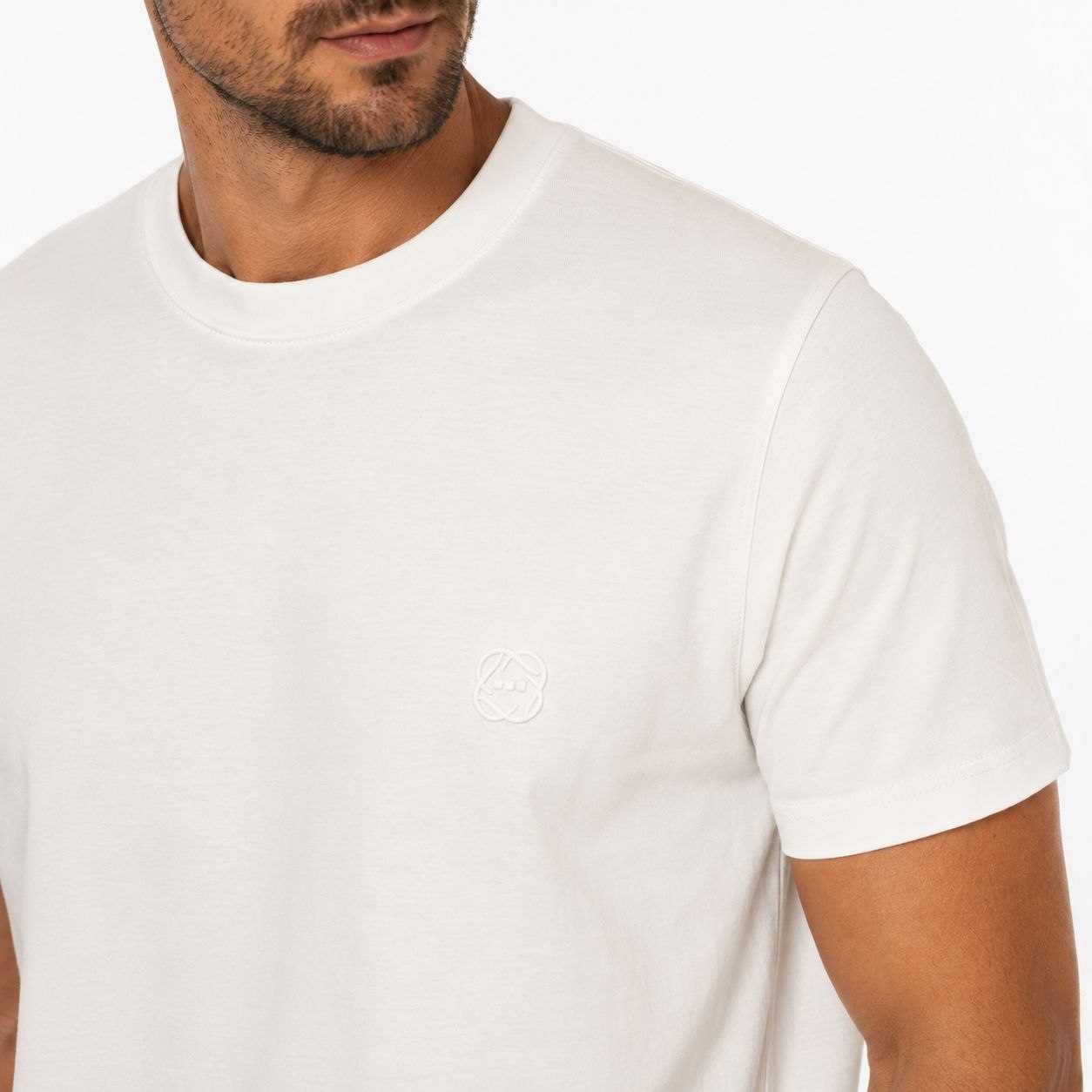White luxe rayon basic tshirt in white | Flamingo Fits