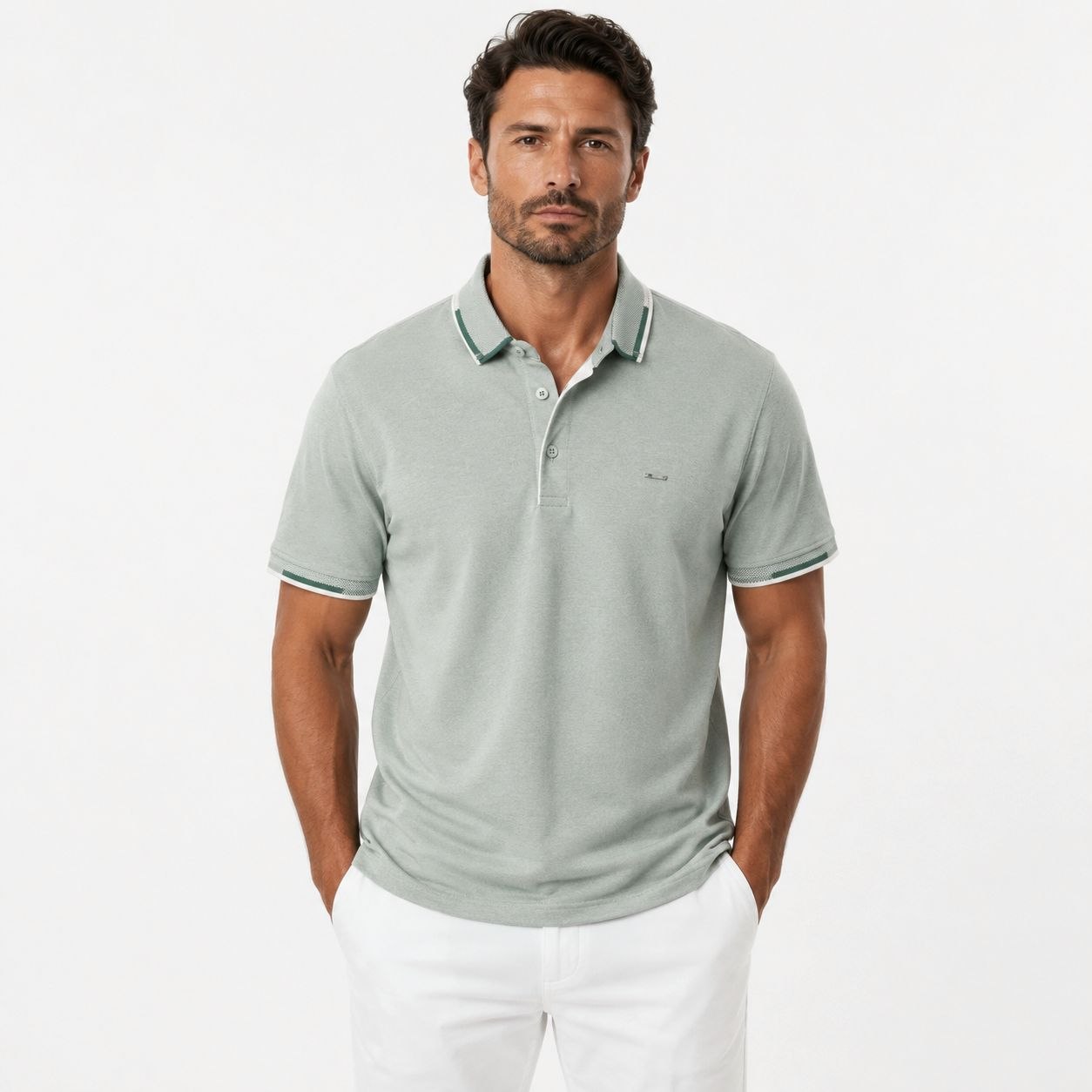 Mint-aqua bruno elite polo tshirt in mint aqua | Flamingo Fits